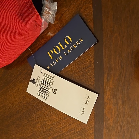 NWT POLO by RL, LOGO Twill Ball Cap. Adjustable strap. Burgundy Blue White. - Picture 7 of 9